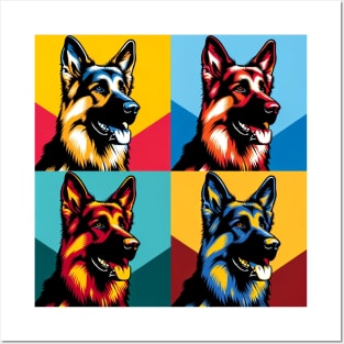 German Shepherd Dog Pop Art - Dog Lover Gifts Posters and Art